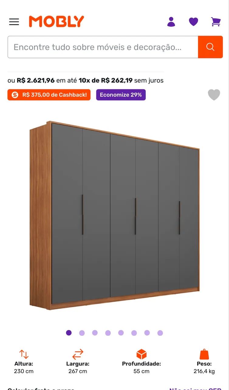 Armário 6 portas 