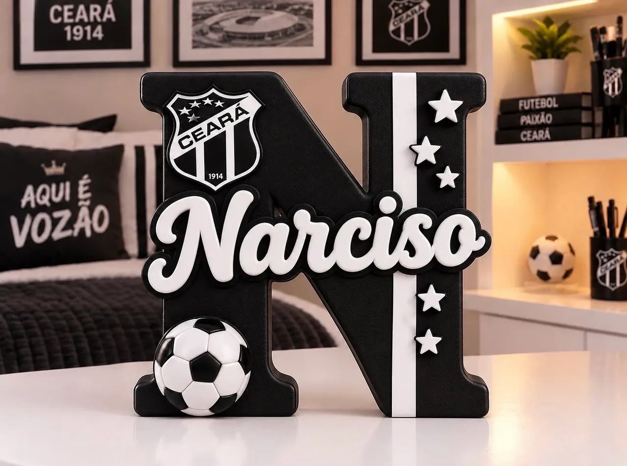 Letra personalizada torcedor do Ceará - 3D - 20 cm - Foto 2