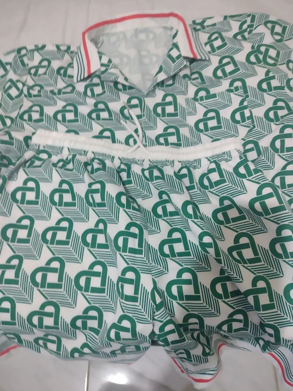  kit casa blanca com monograma em formato de coração 