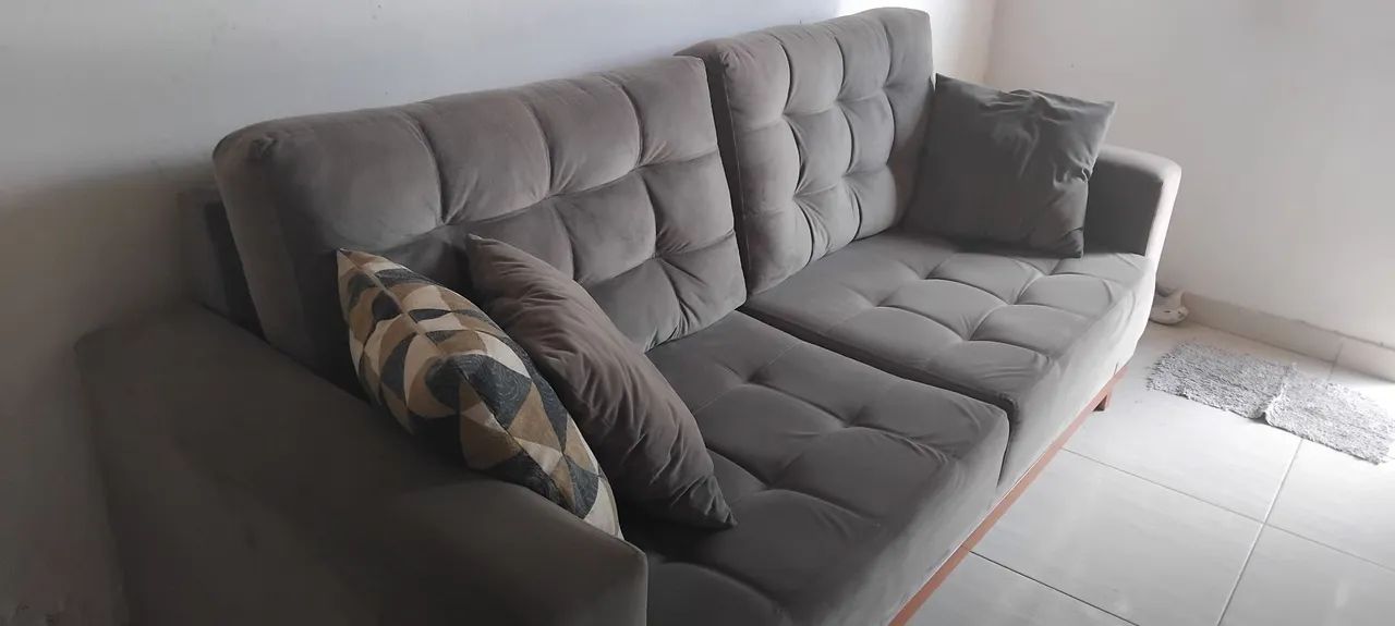 Sofá living 2.10 cinza  - Foto 3