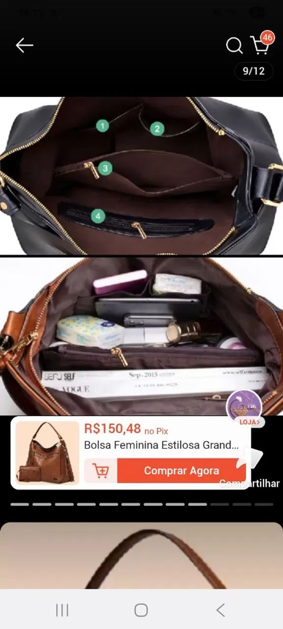 BOLSA FEMININA - MARCA: CANGURÚ - Foto 4