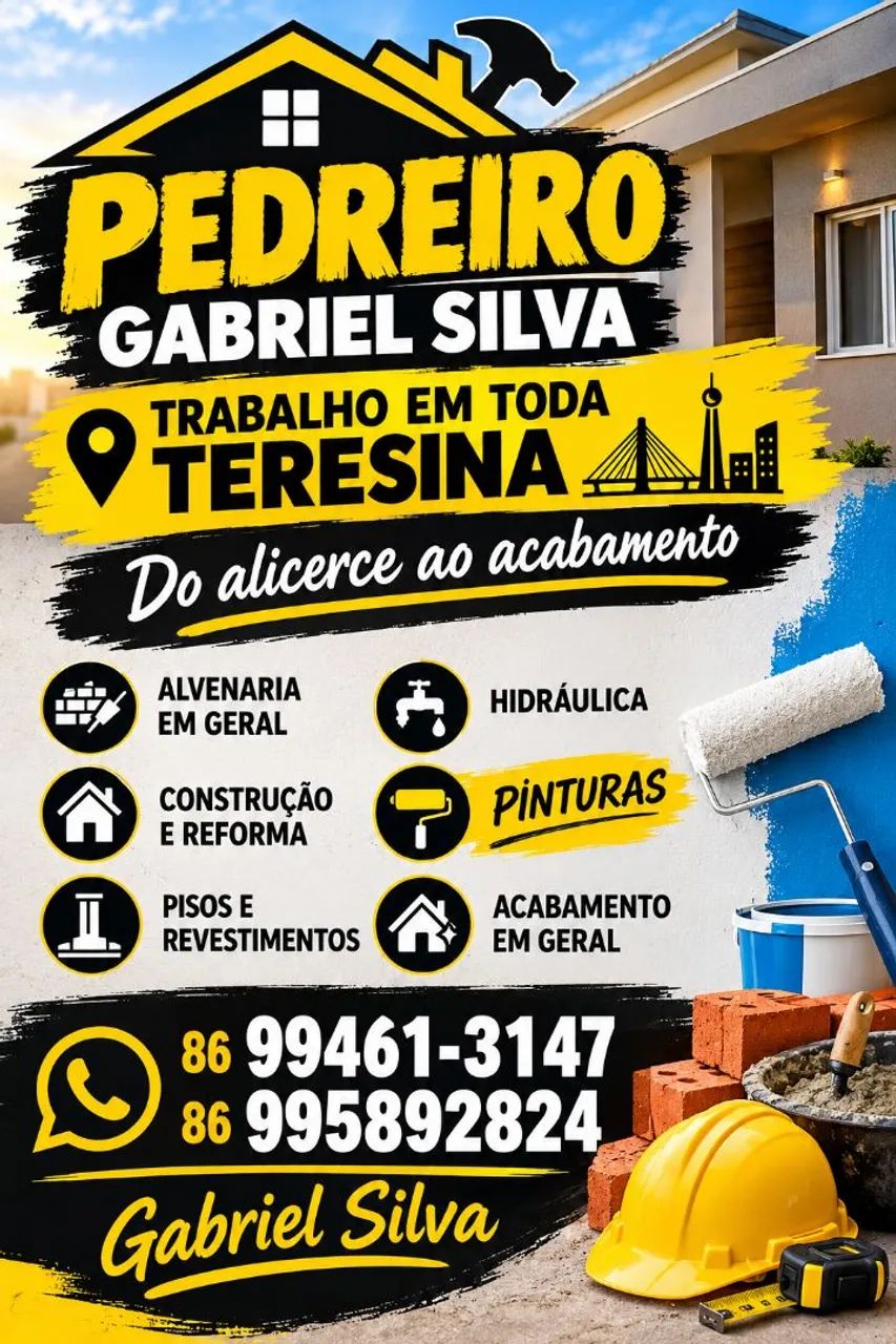 Pedreiro disponível 