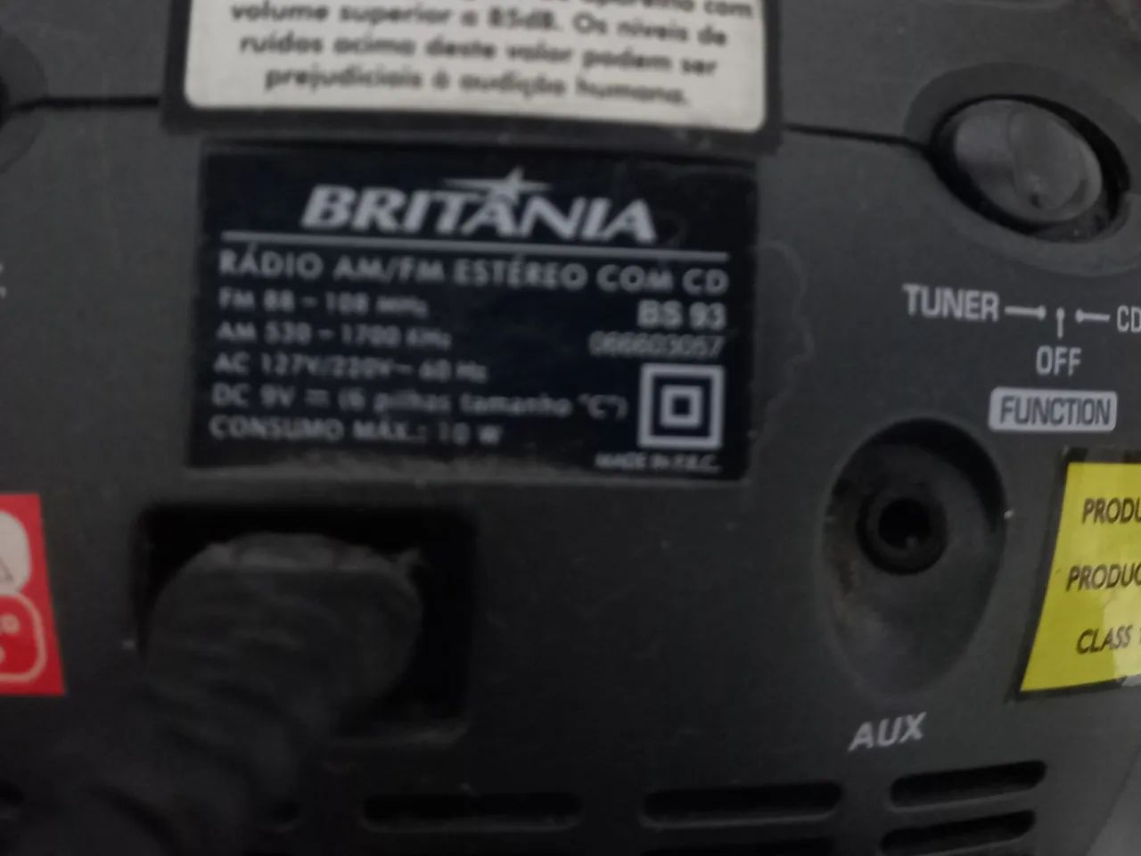 Micro system Britânia com defeito  - Foto 3