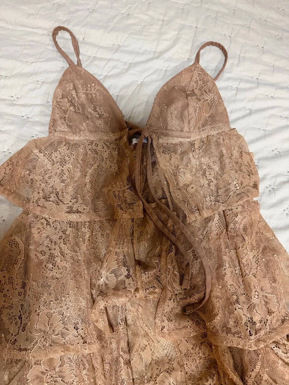 Vestido com saia de marca renda  - Foto 3