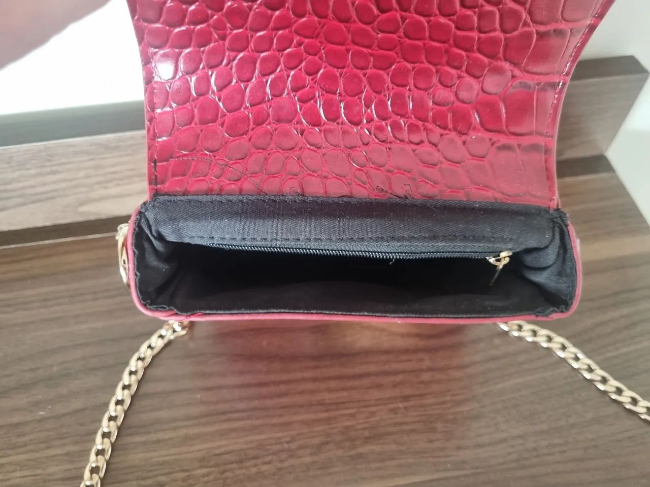 Bolsa (ombro) pequena cor vermelho - Foto 5