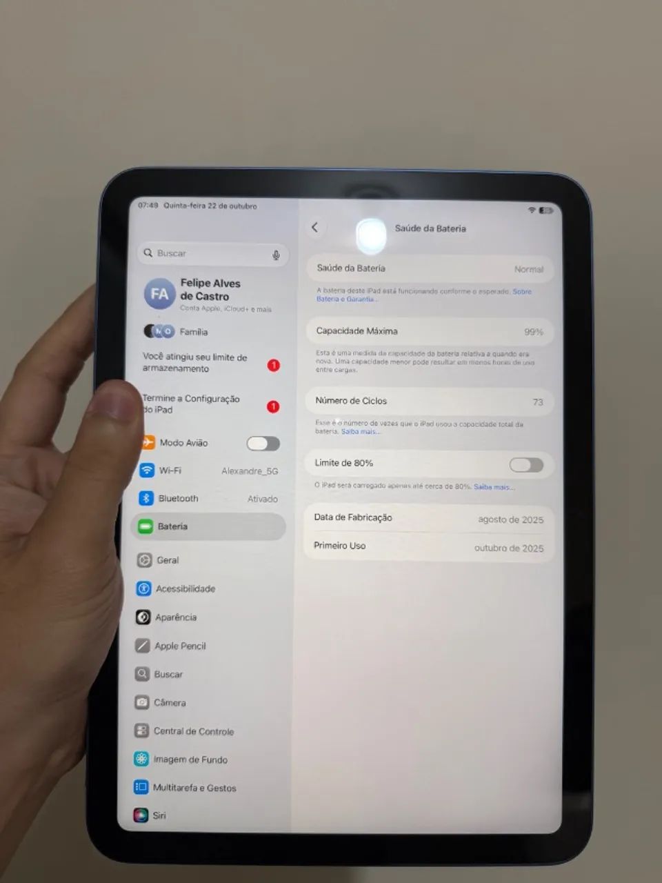 IPAD 11 (A16) 128GB - ACEITO OLX PAY - Foto 4