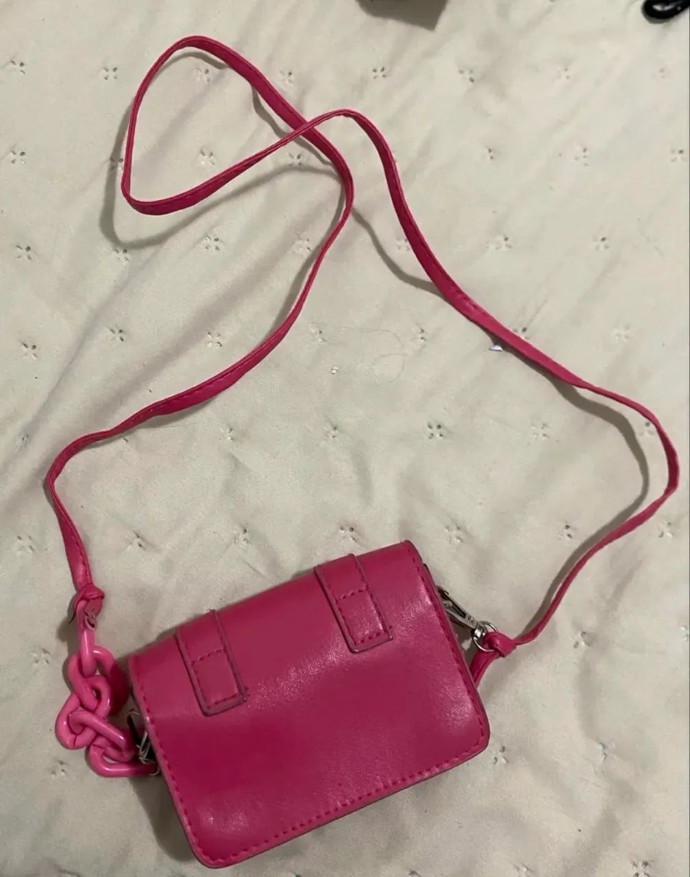 Bolsa rosa pequena  - Foto 4
