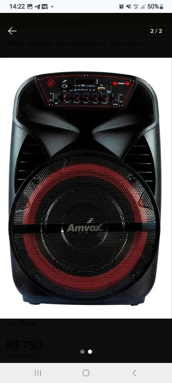 CAIXA AMPLIFICADA AMVOX 280 RMS - Foto 2