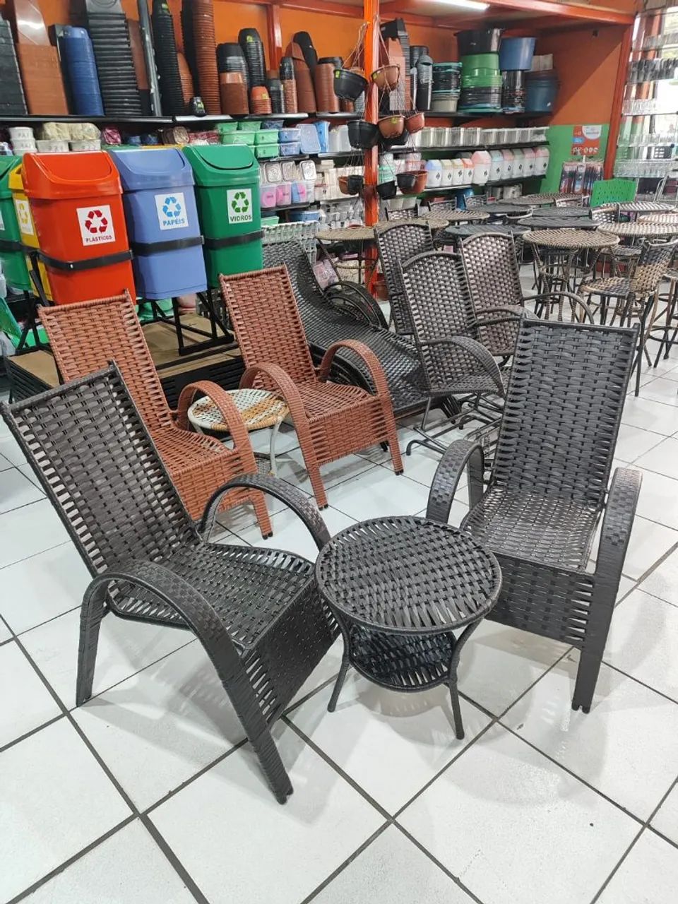 Conjunto de cadeiras fibra nova