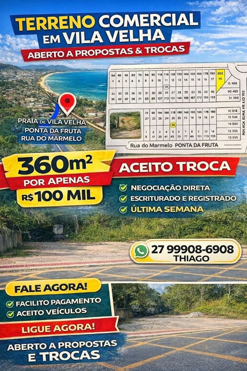 Lote praia, ponta da fruta , Comercial.  ENTRADA parcelas  - Foto 5