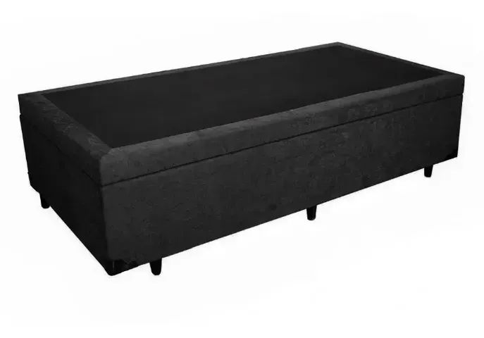 Base Baú de Solteiro Preto Suede - Foto 2