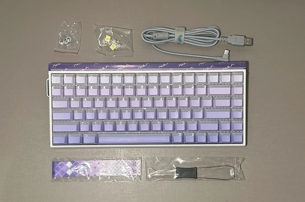 (NEW) AULA Hero84 HE Magnetic Keyboard - PURPLE