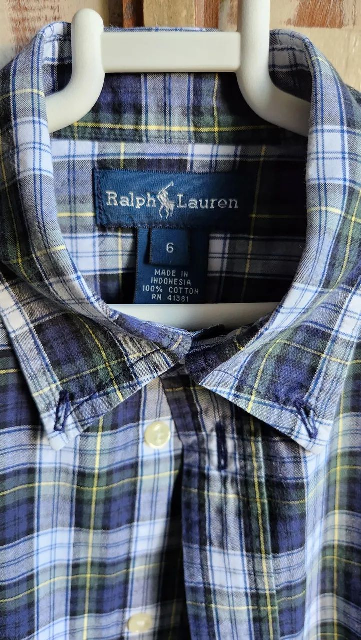 Camisa Xadrez Ralph Lauren 6 anos - Foto 2
