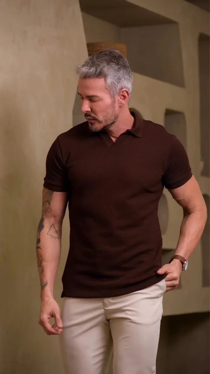 CAMISA POLO TRICOT TEXTURIZADA  - Foto 4