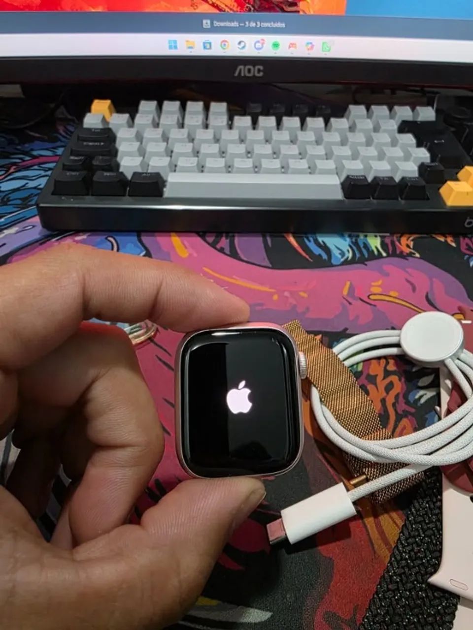Apple Watch Series 9 GPS 41mm 64GB + 5 pulseiras e bumper - Foto 2