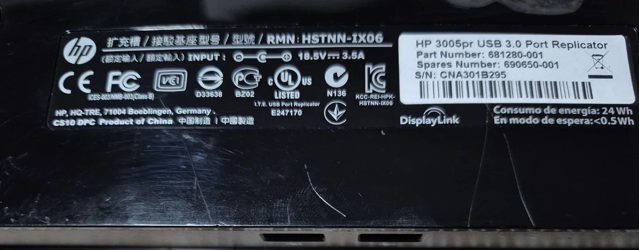 Dock Station HP 3005pr USB 3.0 modelo HSTNN-IX06 - Foto 4