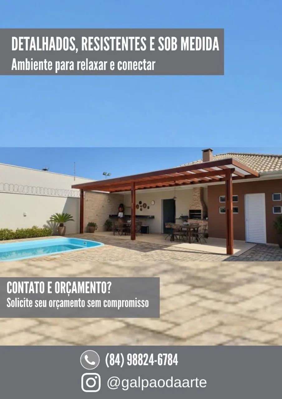 PERGOLADOS E COBERTURAS DE MADEIRA m²