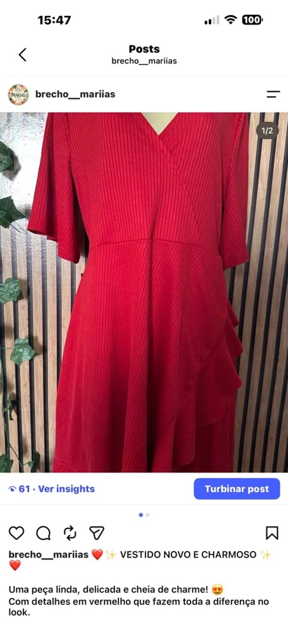 Vestido vermelho  - Foto 2