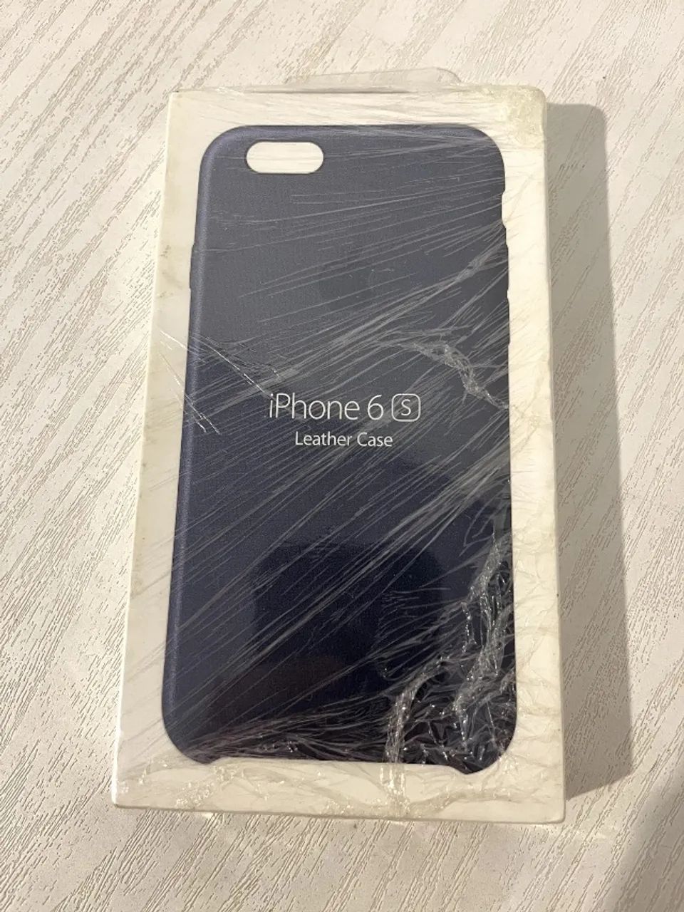 Capa de couro original Apple Azul Escuro para iPhone 6s