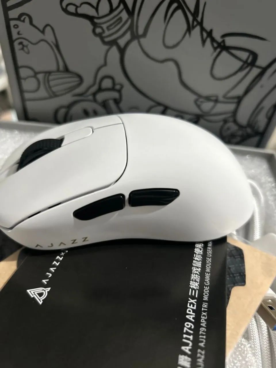  Mouse Gamer AJAZZ AJ159 APEX Sem Fio Tri-Mode