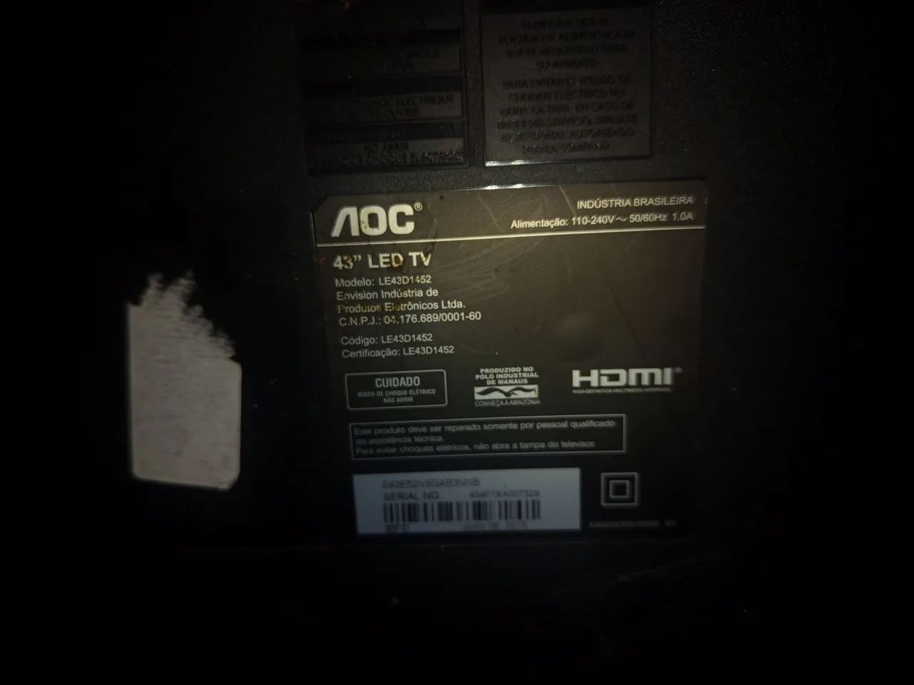Tv AOC para retirada de peças  - Foto 4