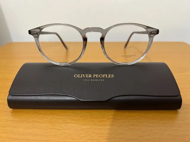 美品　OLIVER PEOPLES Riley-P-CF Limited Óculos Oliver Peoples Riley-R OV5004 1132 Cinza Translúcido