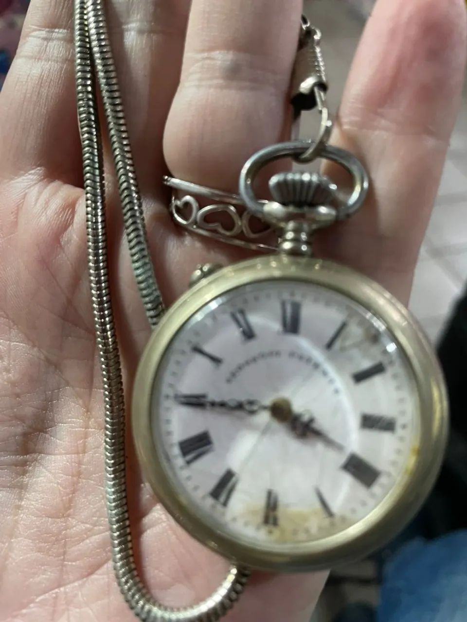 Relogio de bolso antigo Roscops Patent antigo