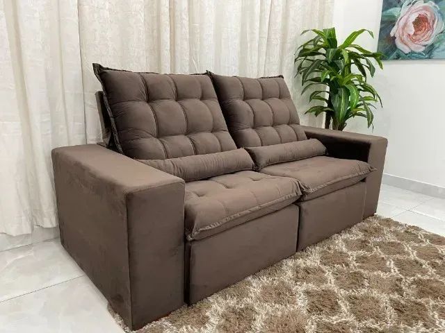 Sofá Retrátil Reclinável Small 2.00m  Produto Novo!  Pronta Entrega! - Foto 3