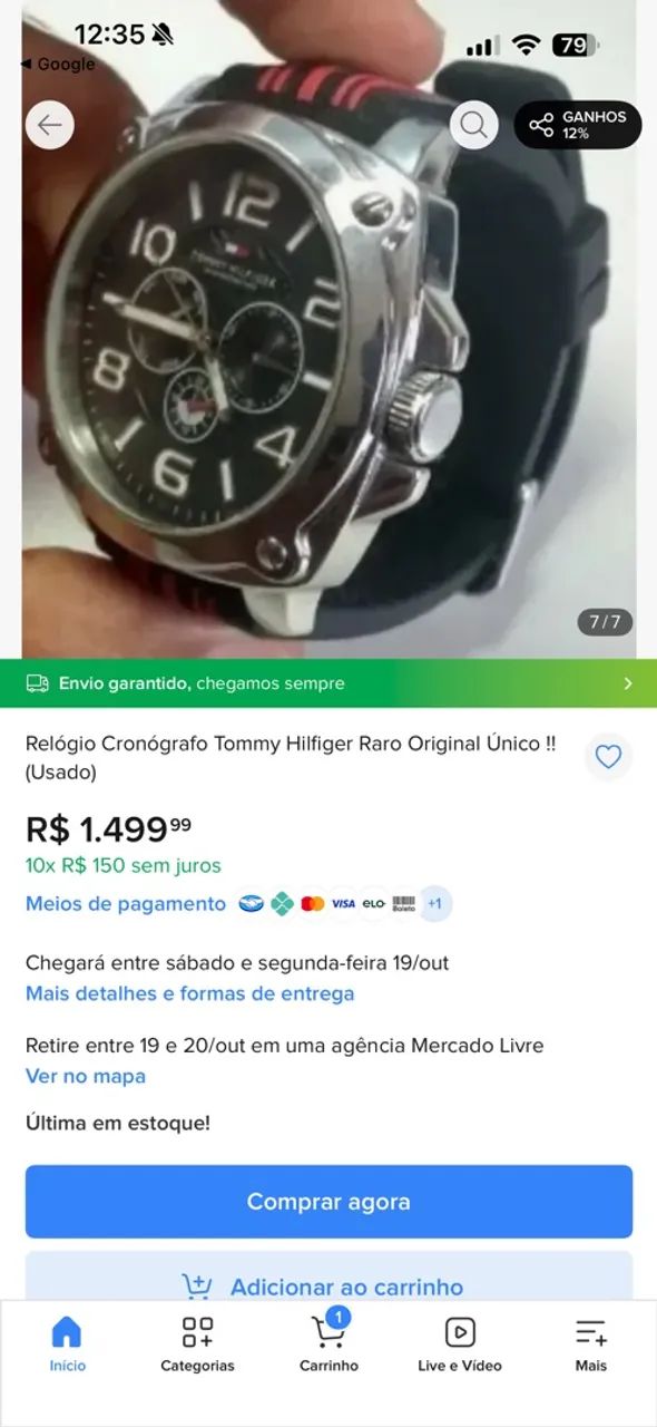 Relógio Tommy Hilfiger Cronógrafo - Foto 3