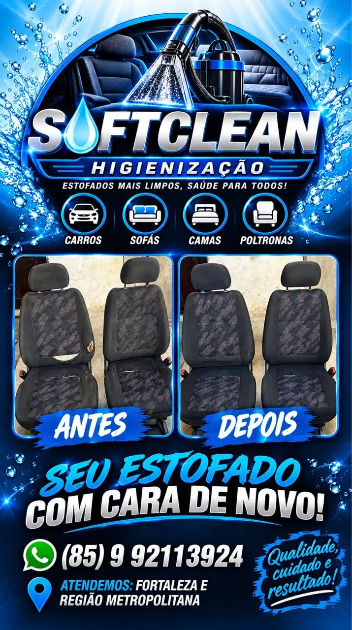 Higienização de estofados.  