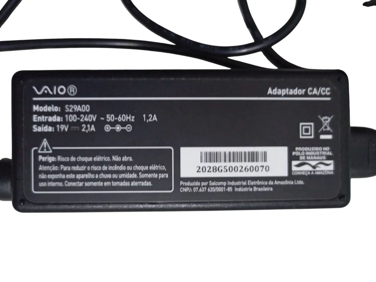 Fonte Original Notebook Vaio fe14 Modelo:  S29A00 - 19V / 2,1A (40W) - Foto 3
