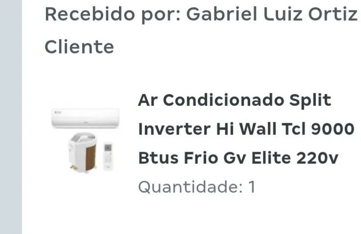 Ar-condicionado TCL 9mil BTUS