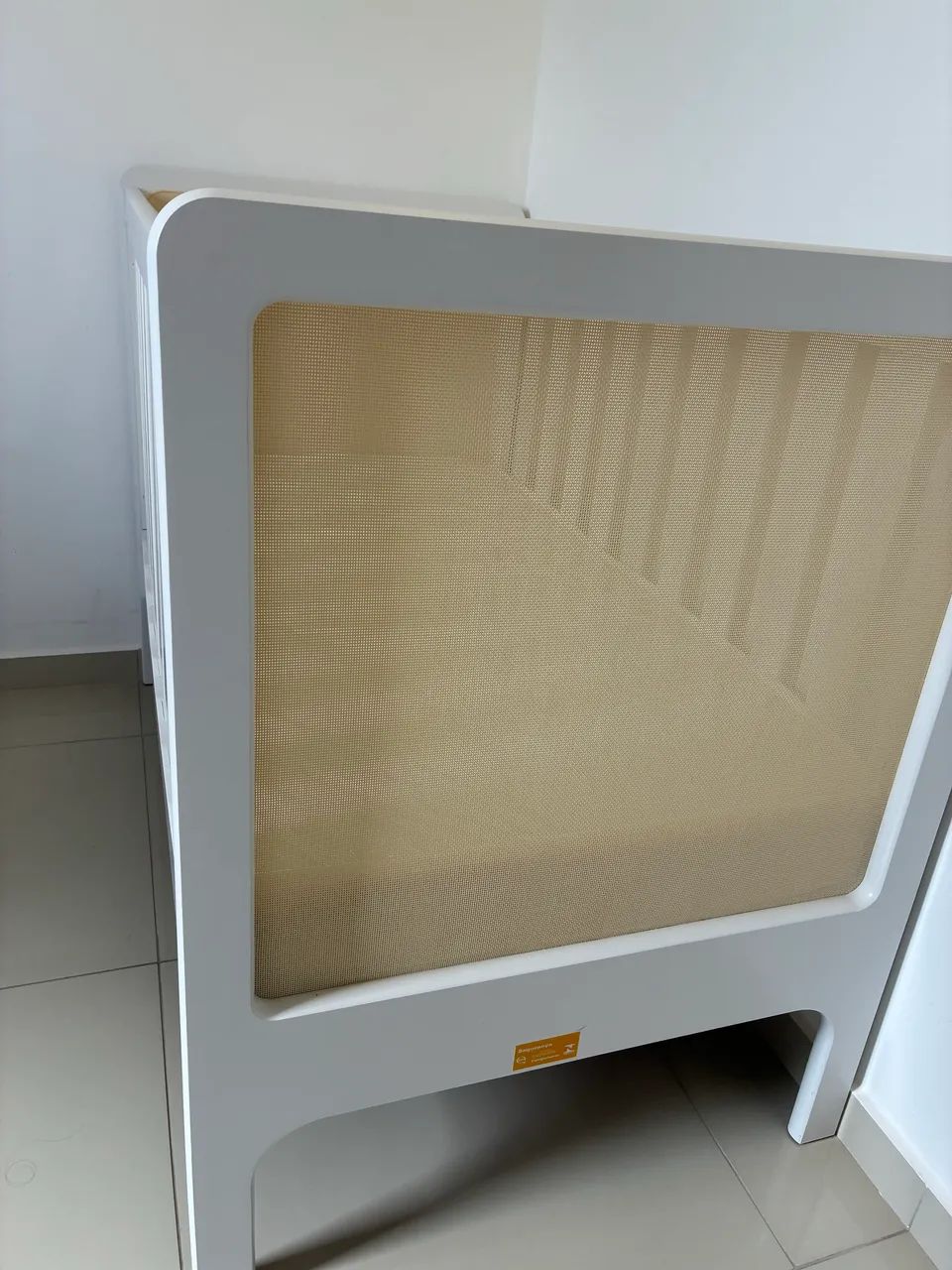 BERÇO BRISA BRANCO COM PALHINHA - Foto 3