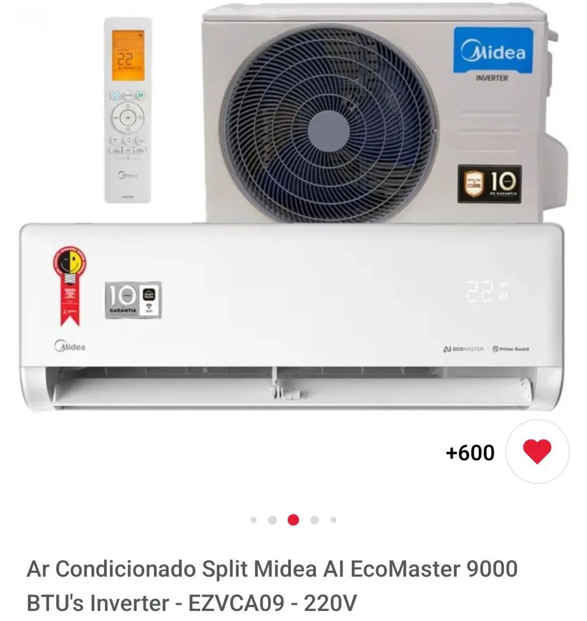 Ar Condicionado Split Midea Al EcoMaster 9000 BTU's Inverter