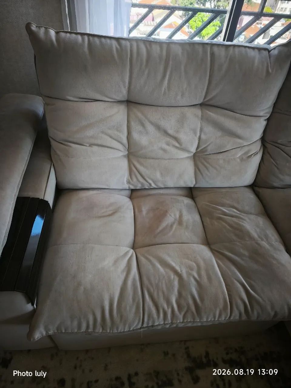 Sofá retrátil,com chaise, cinza, perfeito  - Foto 2