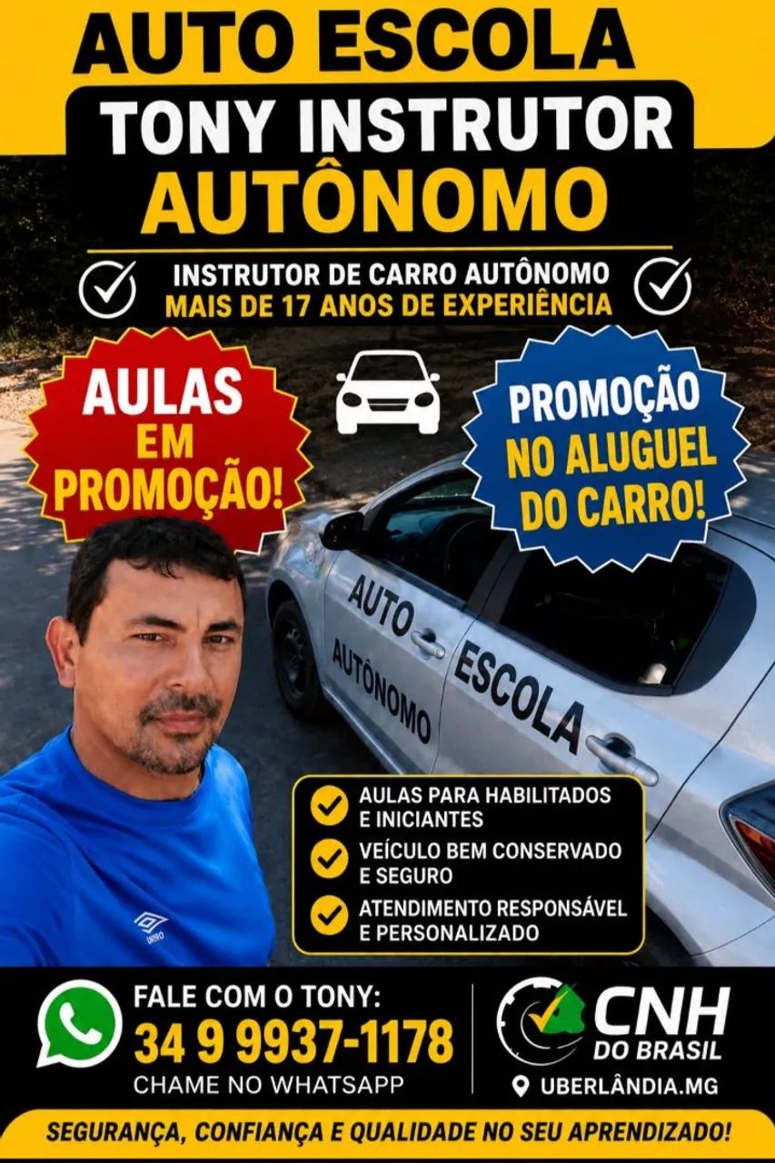 Aulas de carro instrutor autonomo agora 