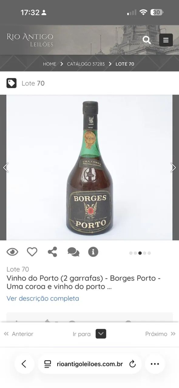Vinho do porto antigo LACRADO