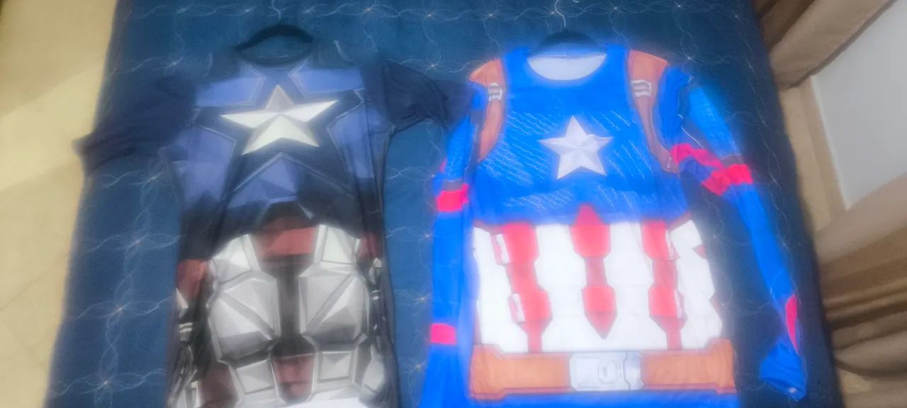 VENDO CAMISAS CAPITÃO AMÉRICA MANGAS CURTA E LONGAA - Foto 2