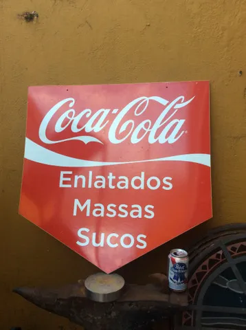 Placa antiga coca cola