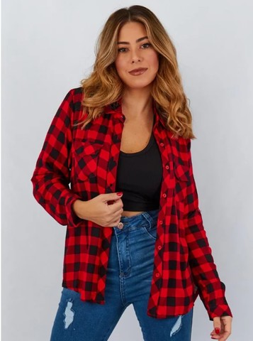 Blusa camisa xadrez