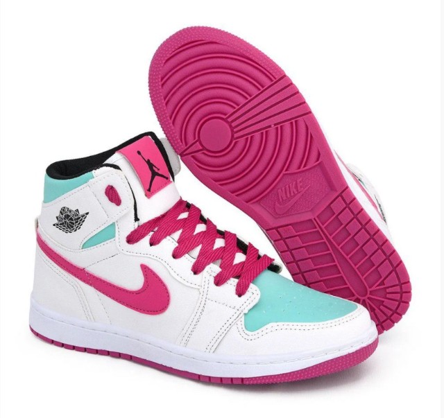 jordan verde e rosa