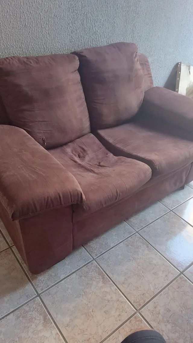 Sofa 02 lugares usado Sofás e Poltronas Mirim, Praia Grande 1298815258 OLX