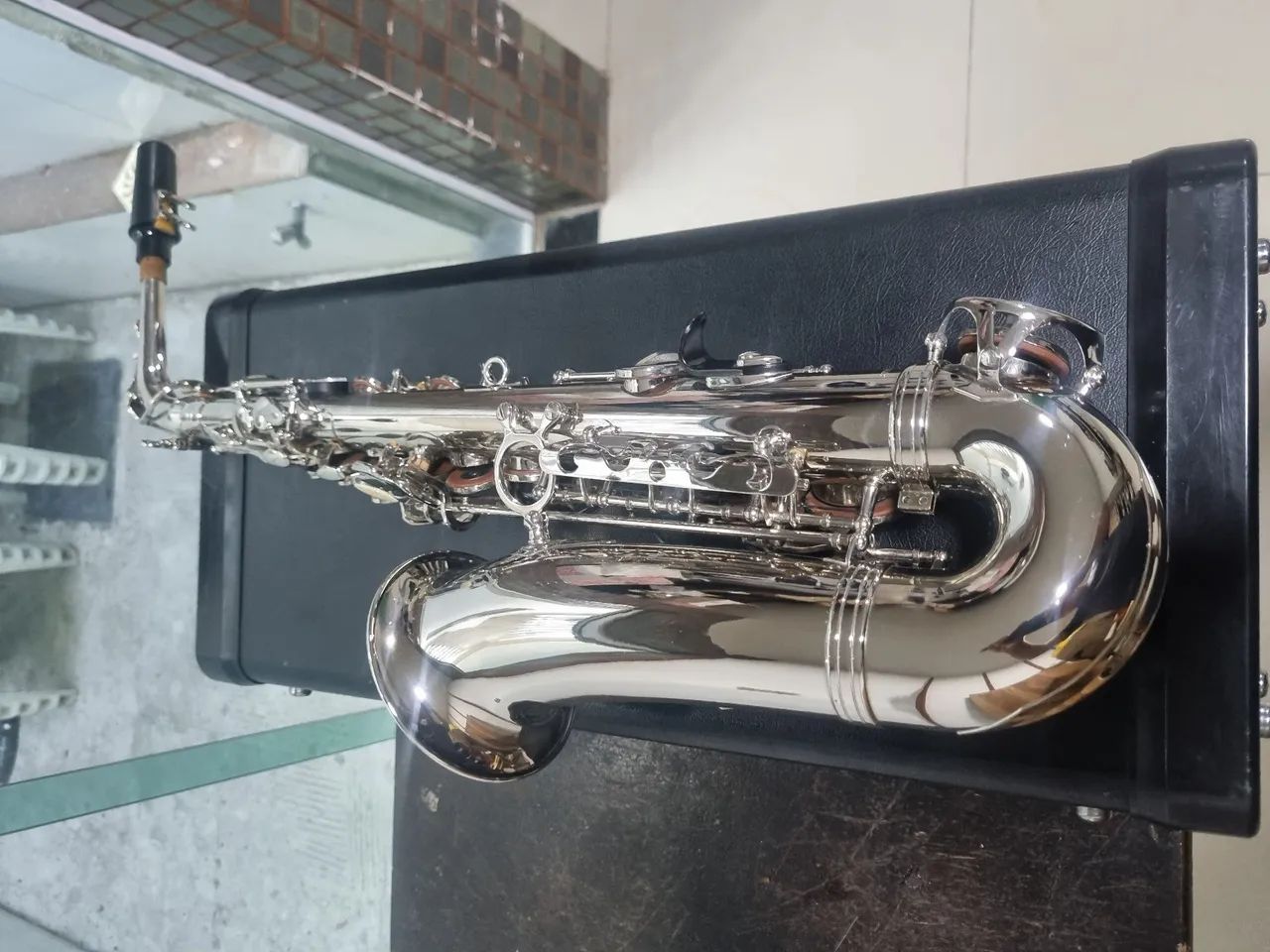 Sax Alto Mib Eagle niquelado  promoção  - Foto 3