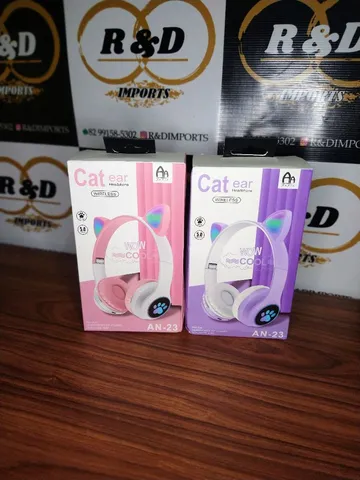 ! Entrega grátis ! Fone headphone orelhas de gatinho,com luz de led
