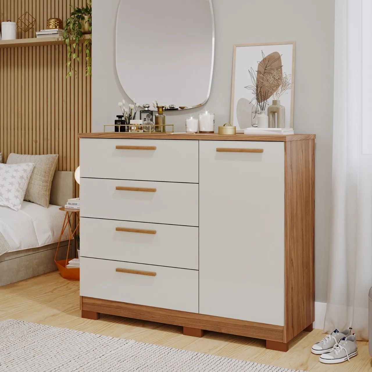 Cômoda 4 Gavetas com Sapateira Malu tt76