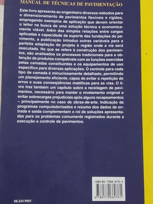 2 livros - MANUAL DE TÉCNICAS DE PAVIMENTAÇÃO - ambos vol.1 - Foto 3