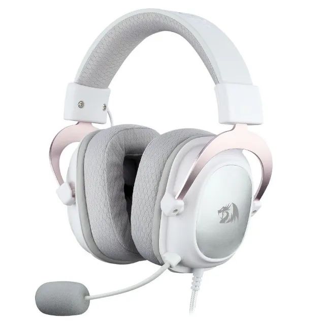 Headset Gamer Redragon Hero White P3 C/ Adaptador P2 - WZetta
