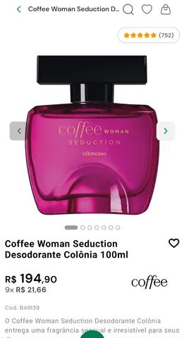 Perfume Coffee Woman Seduction Desodorante Colônia 100ml - O Boticário