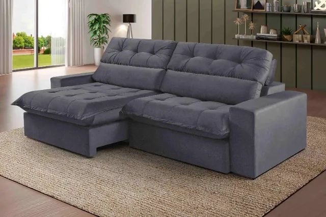 sala sofa retratil e reclinavel de 250 cm 5 lugares - Foto 4