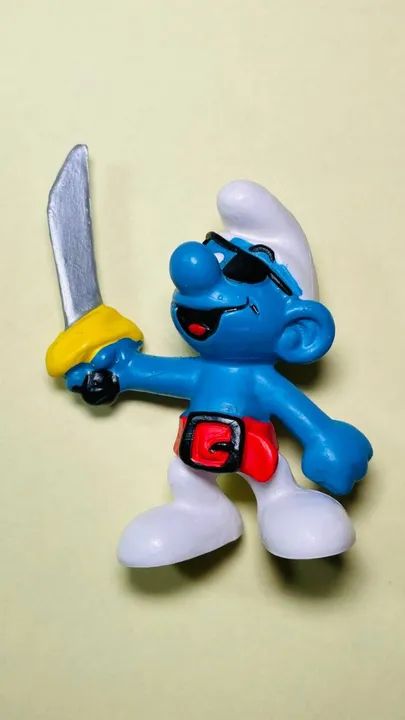 Smurf Schleich - boneco altura 5 cm - Bucaneiro / Marujo / raro e em excelente estado!
